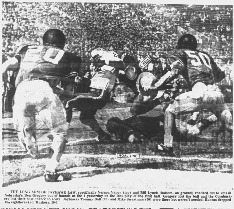 1967 Nebraska-Kansas football, Gregory photo