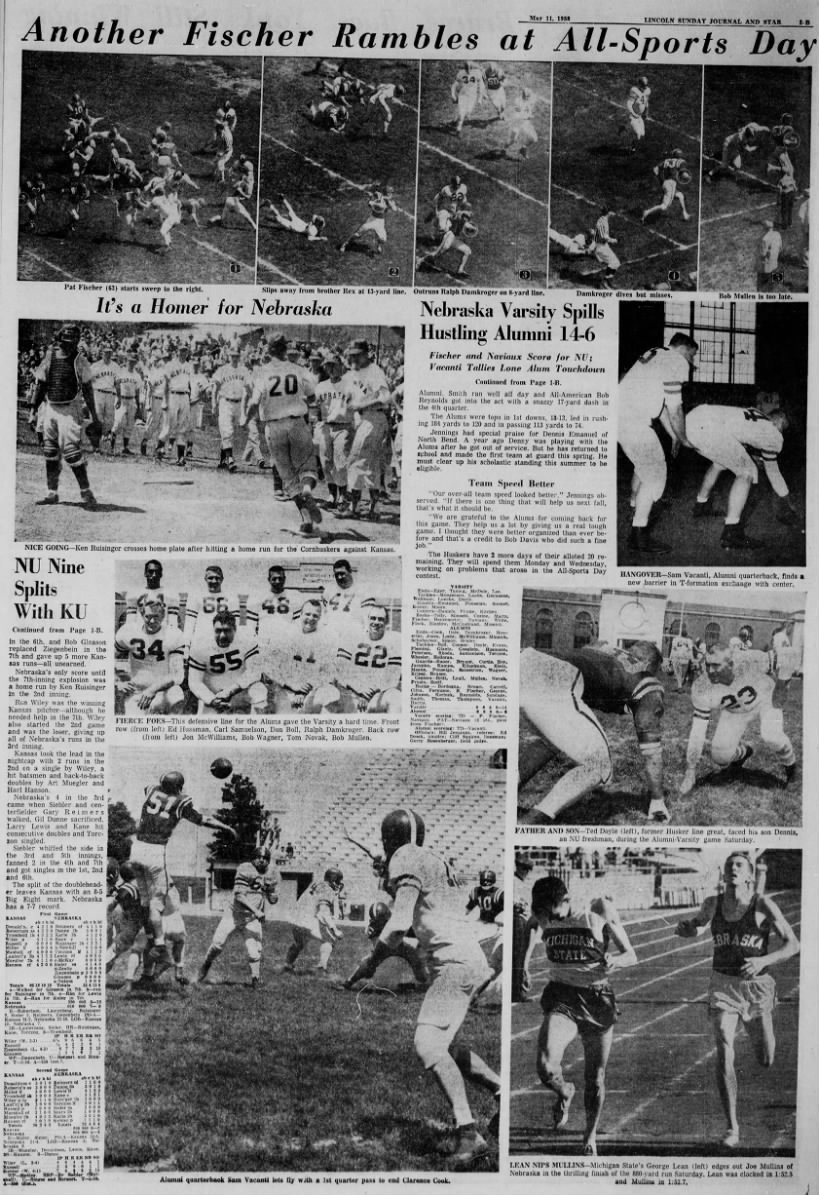 1958 Nebraska spring game photos