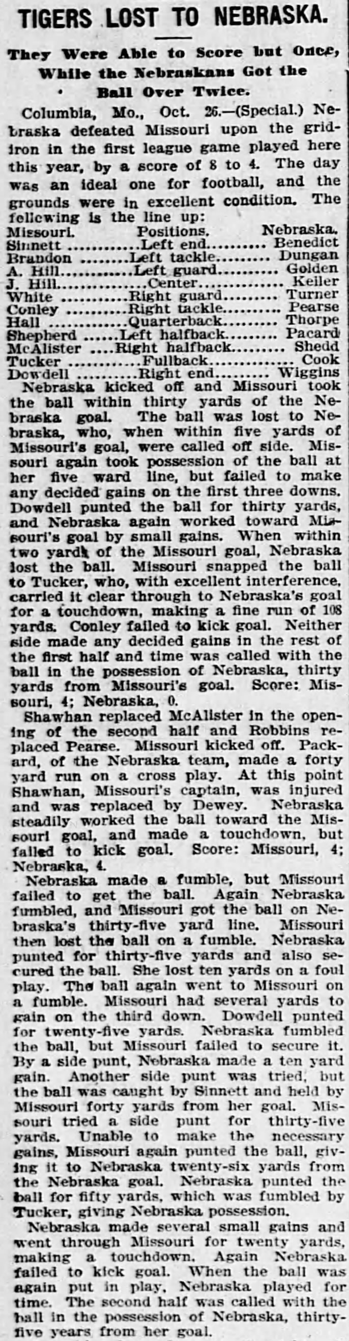 1896 Nebraska-Missouri football