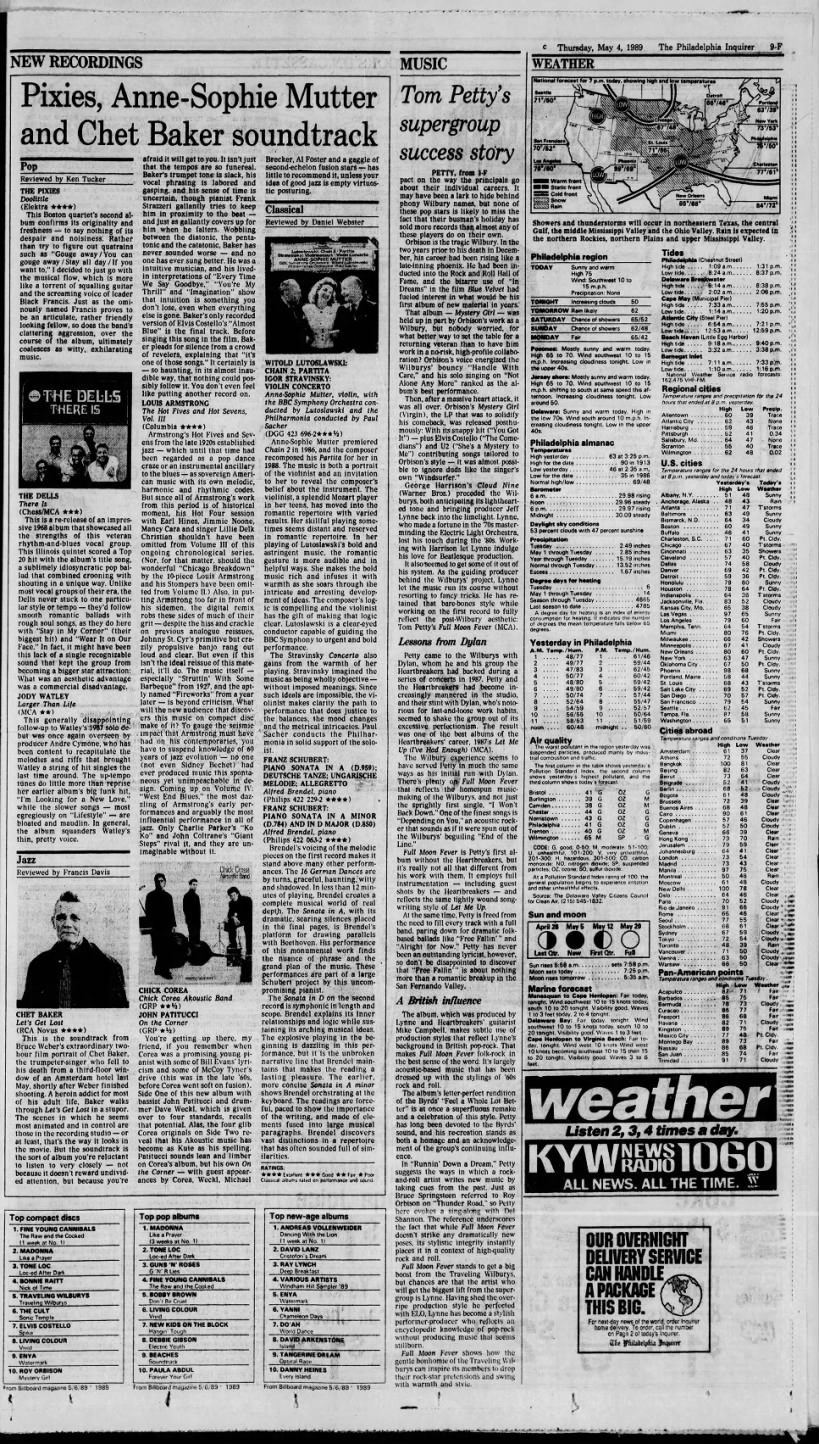Philadelphia Inquirer - Billboard Top New Age Albums - Do'ah World Dance #7 - May 4, 1989