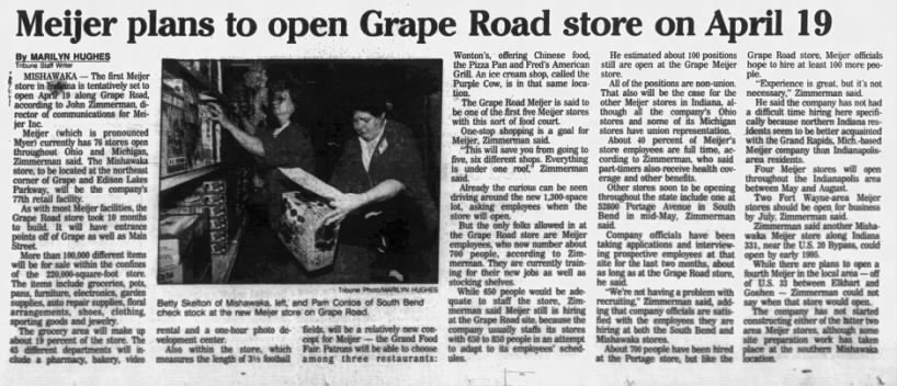 Meijer plans to open Grape Road store on April 19