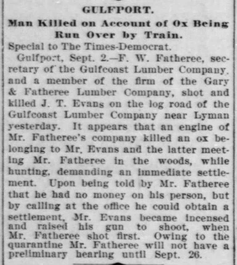 Frederick involved in shooting - Sep 1905