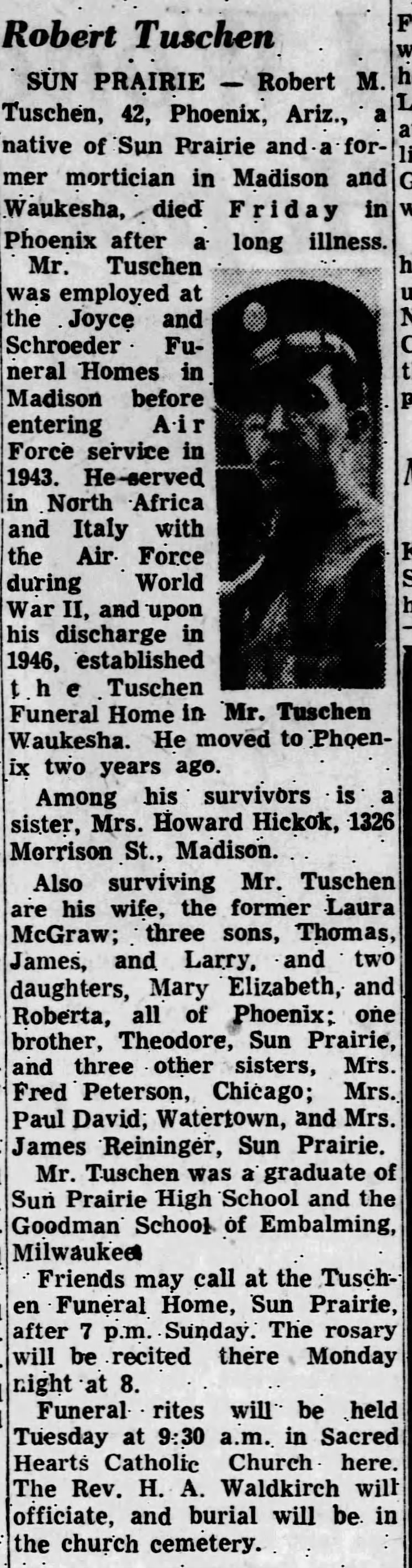 Robert Tuschen - obituary