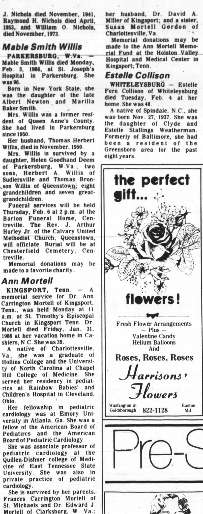 Obituary: Dr. Ann Mortell