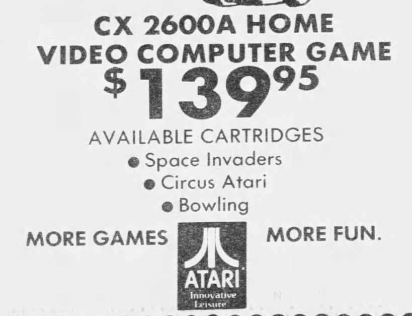 Atari 2600: VIDEO X TRON NORTH (Apr 9, 81)