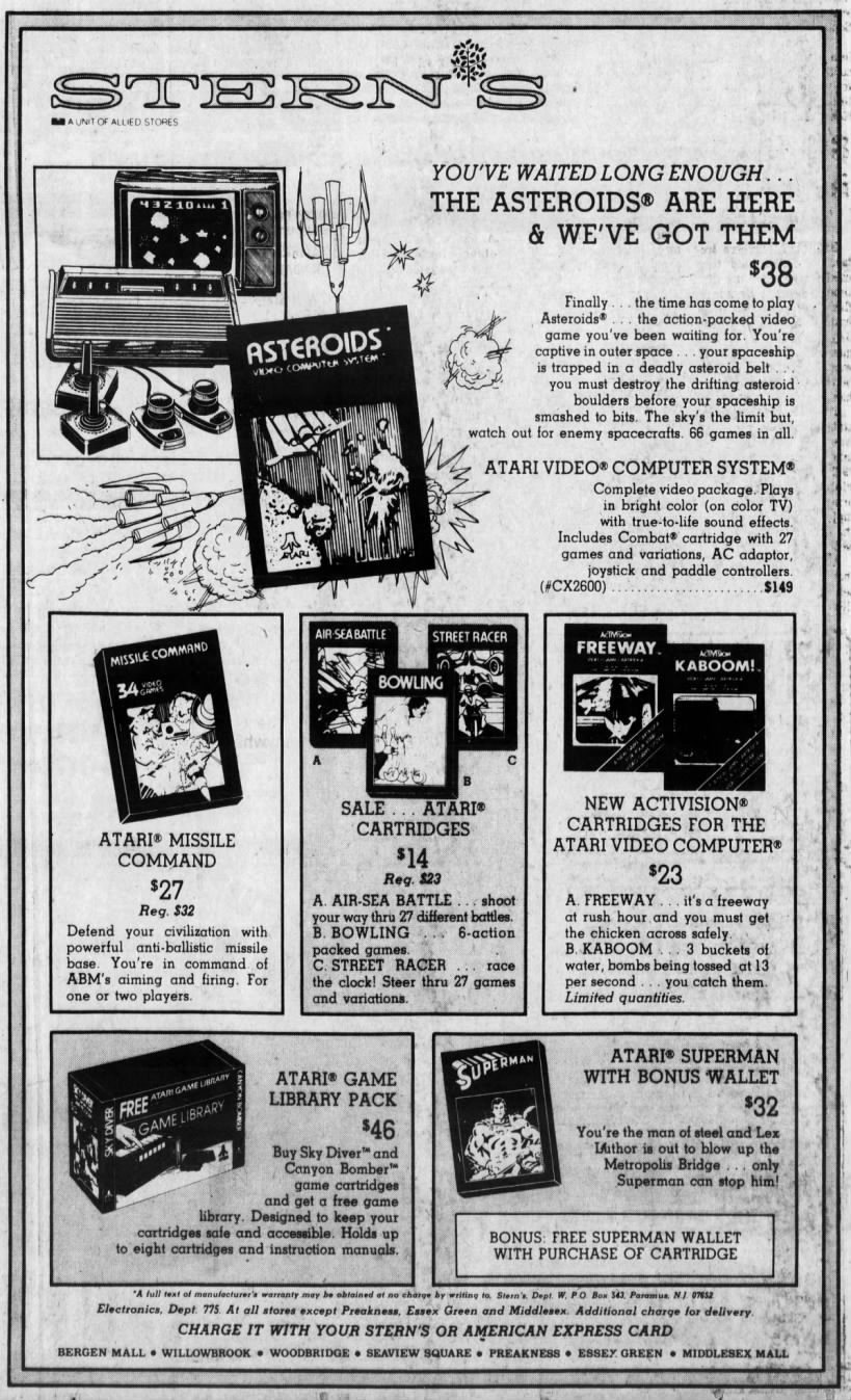 Atari 2600: STERN'S (Aug 2, 81)