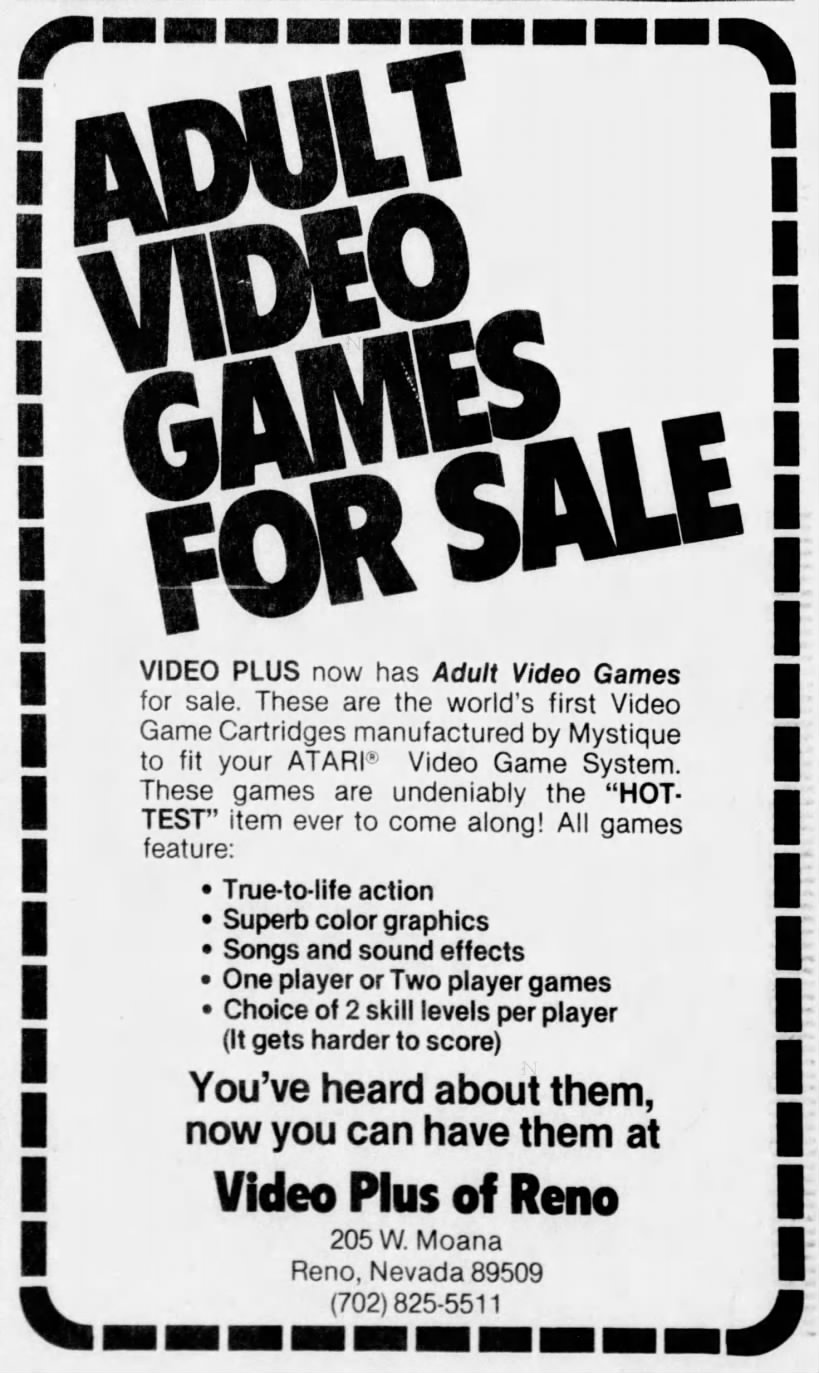 Atari 2600: Video Plus of Reno (Dec 13, 82)