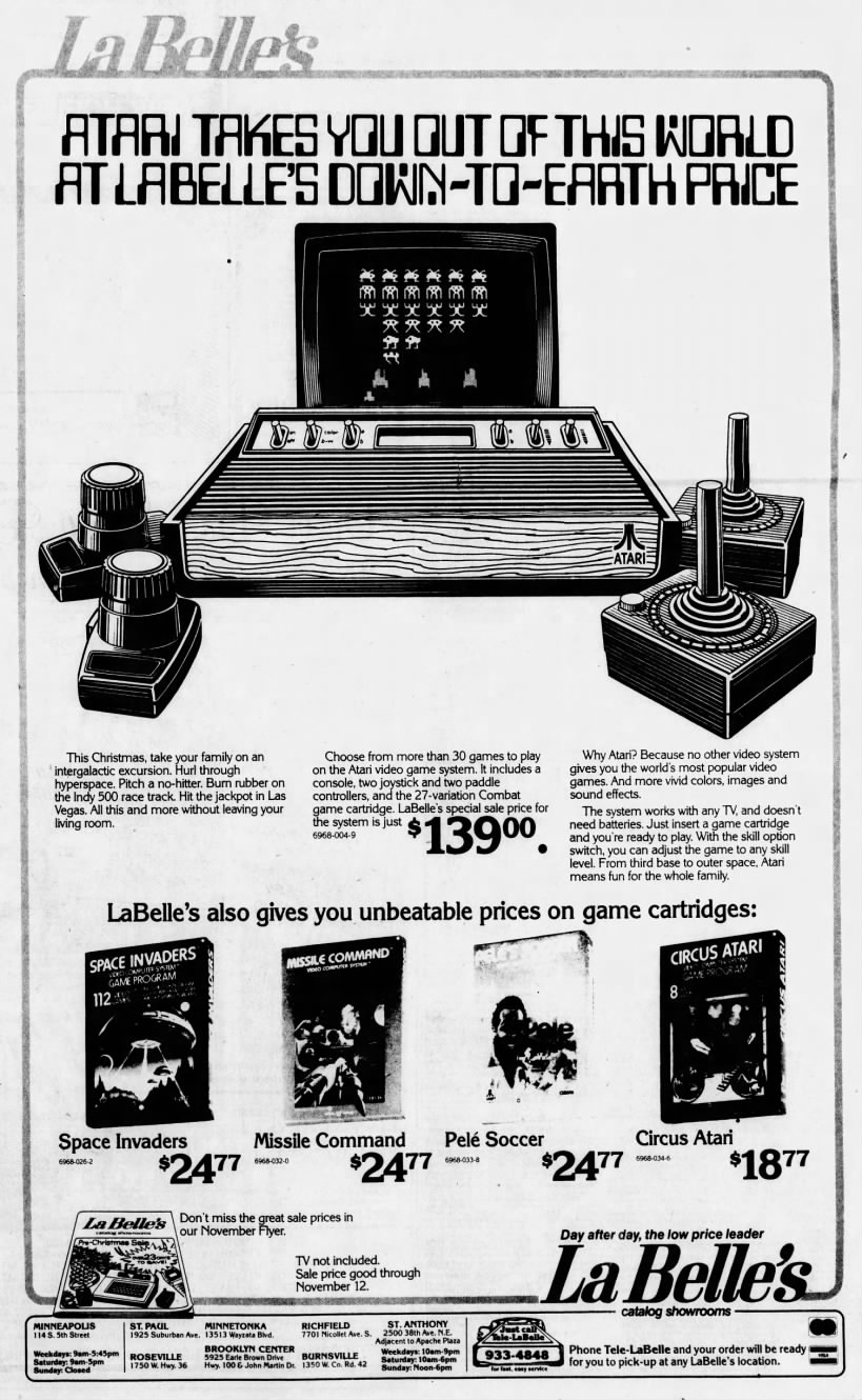 Atari 2600: La Belle's (Nov 8, 81)