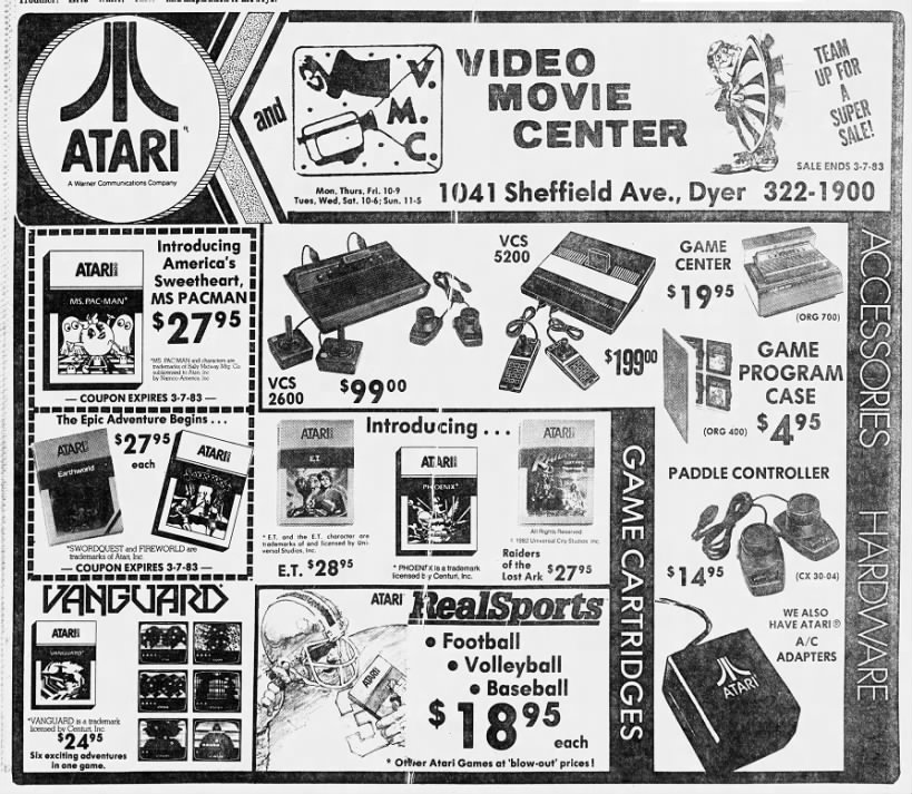 Atari 2600: VIDEO MOVIE CENTER (Feb 25, 83)