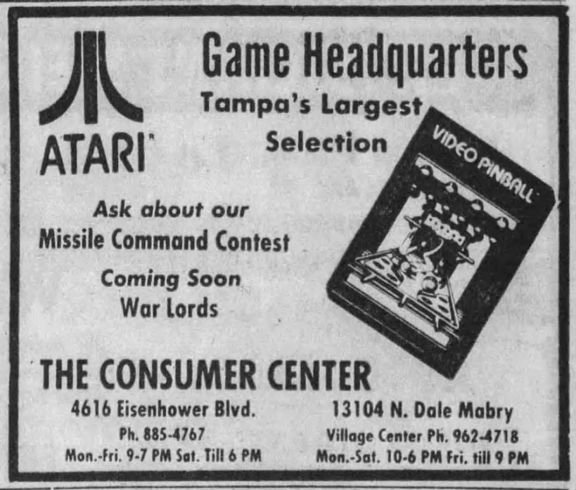 Atari 2600: THE CONSUMER CENTER (Jun 28, 81)