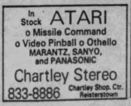 Atari 2600: Chartley Stereo (May 1, 81)
