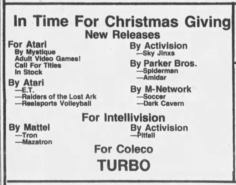 Atari 2600: Precision Video/Audio (Dec 3, 82)