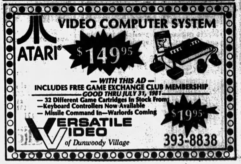 Atari 2600: VERSATILE VIDEO (Jul 16, 81)