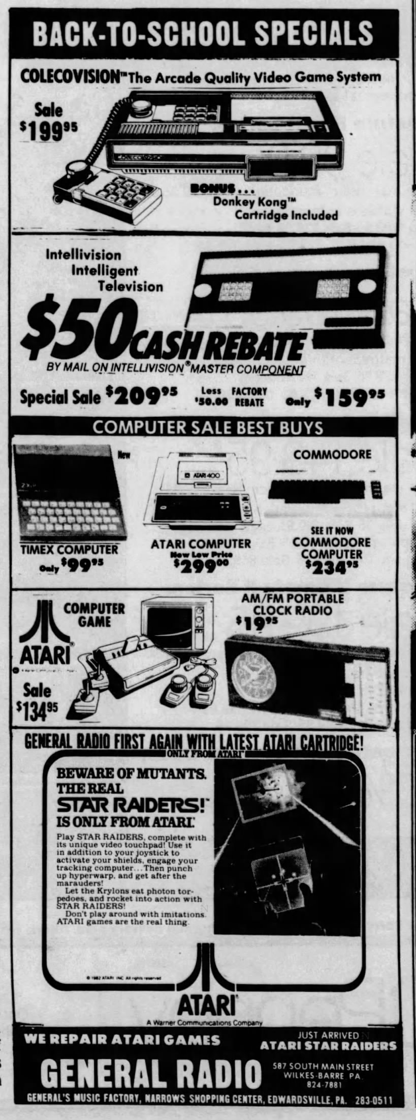 Atari 2600: GENERAL RADIO (Sep 16, 82)