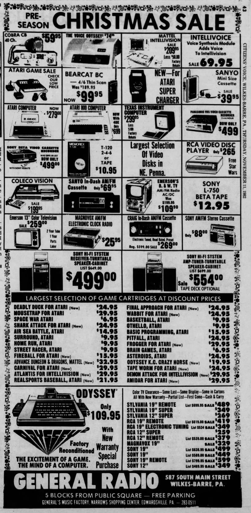 Atari 2600: GENERAL RADIO (Nov 11, 82)
