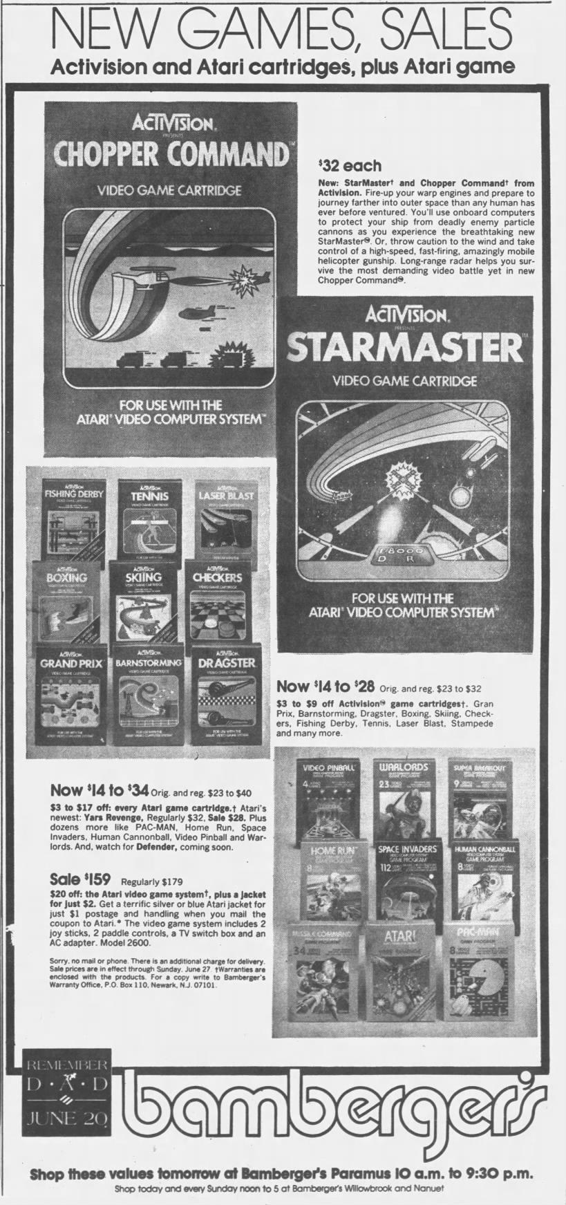 Atari 2600: Bamberger's (Jun 6, 82)