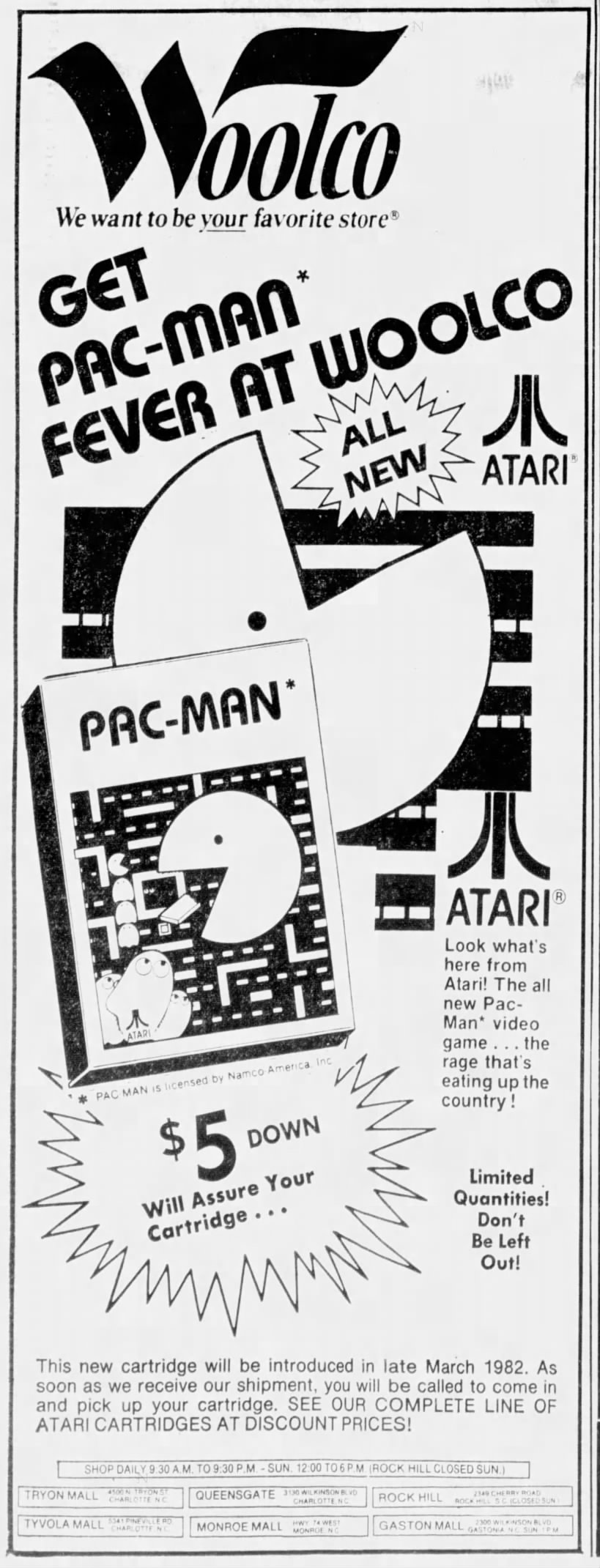 Atari 2600: Woolco (Feb 26, 82)