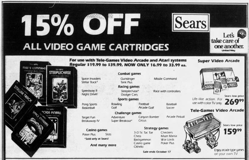 Atari 2600: Sears (Oct 11, 81)