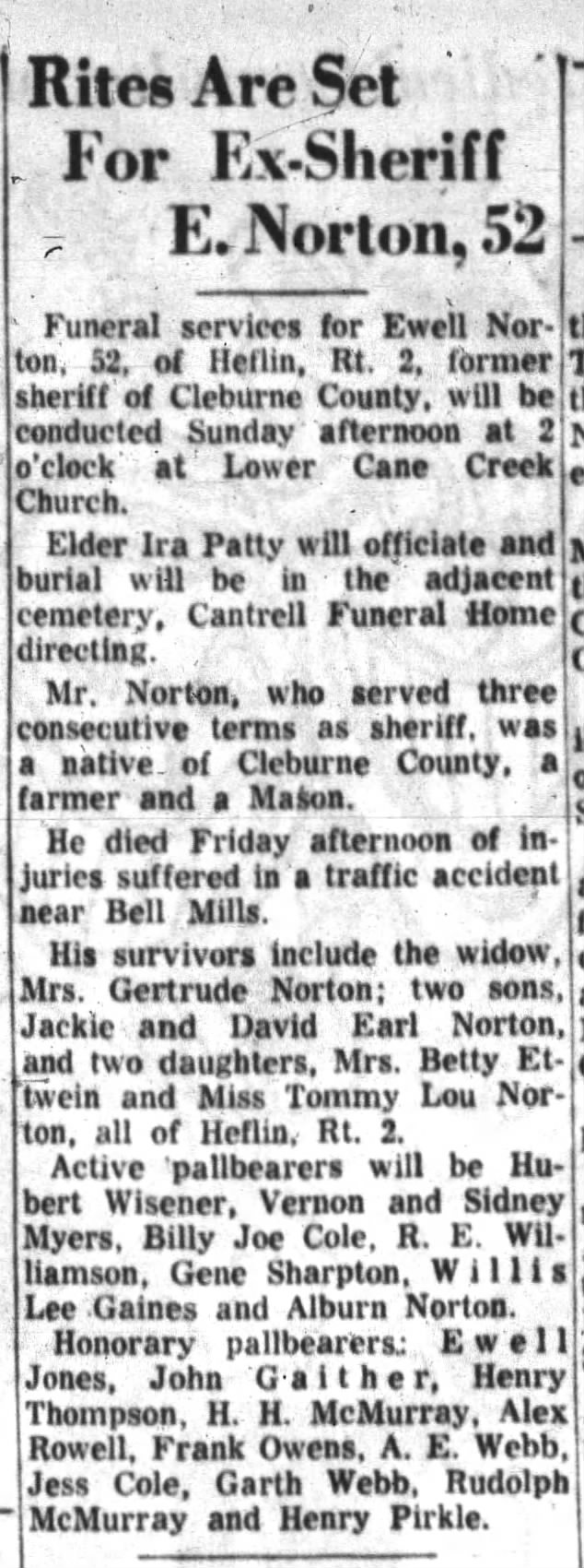 Obituary: Ewell Norton (Aged 52)