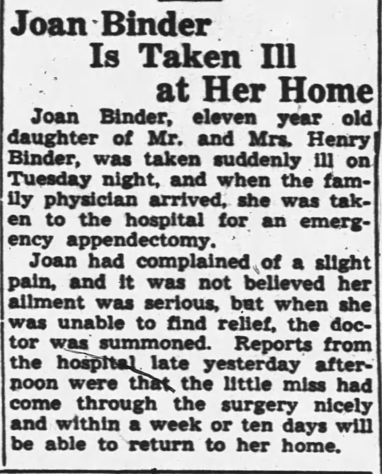 Joan Binder Surgery
