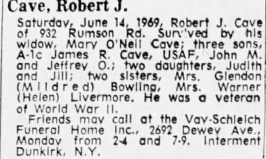 Obituary: Robert J. Cave