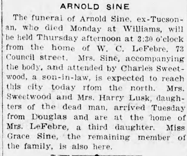 Funeral: Arnold Sine