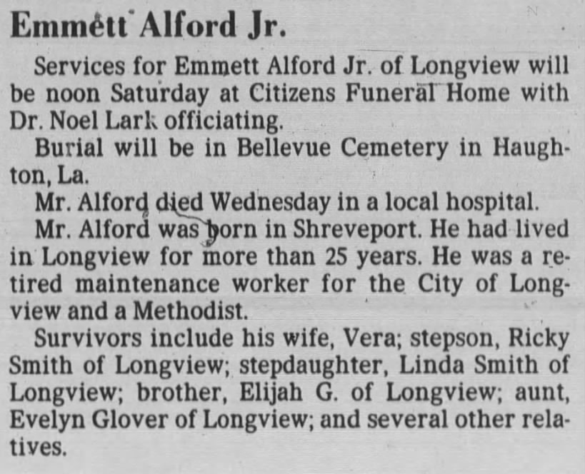 Obituary: Emmett Alford