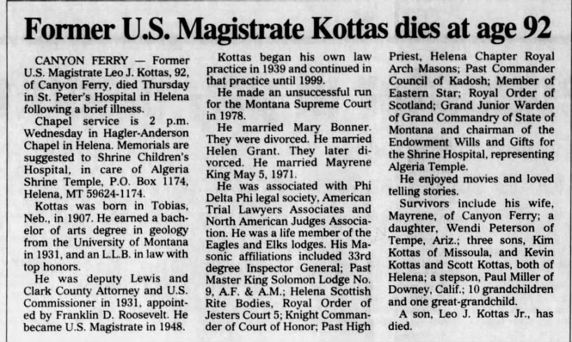 Obituary: Leo J. Kottas