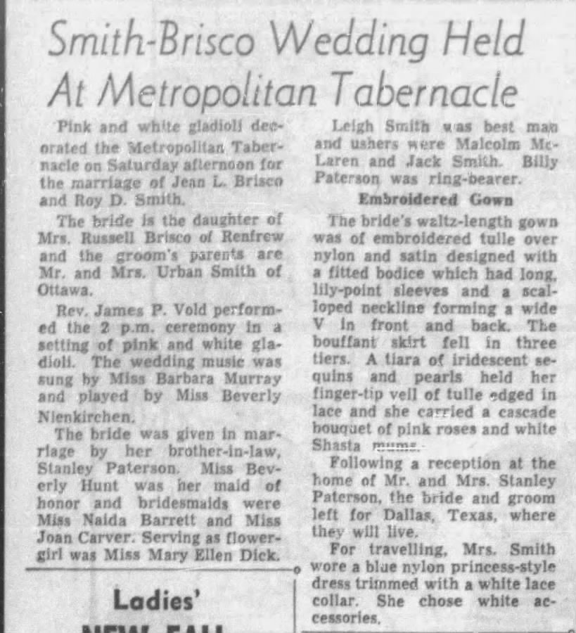 Marriage: Smith - Brisco 