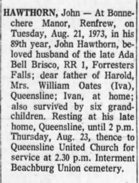Obituary: John Hawthorn