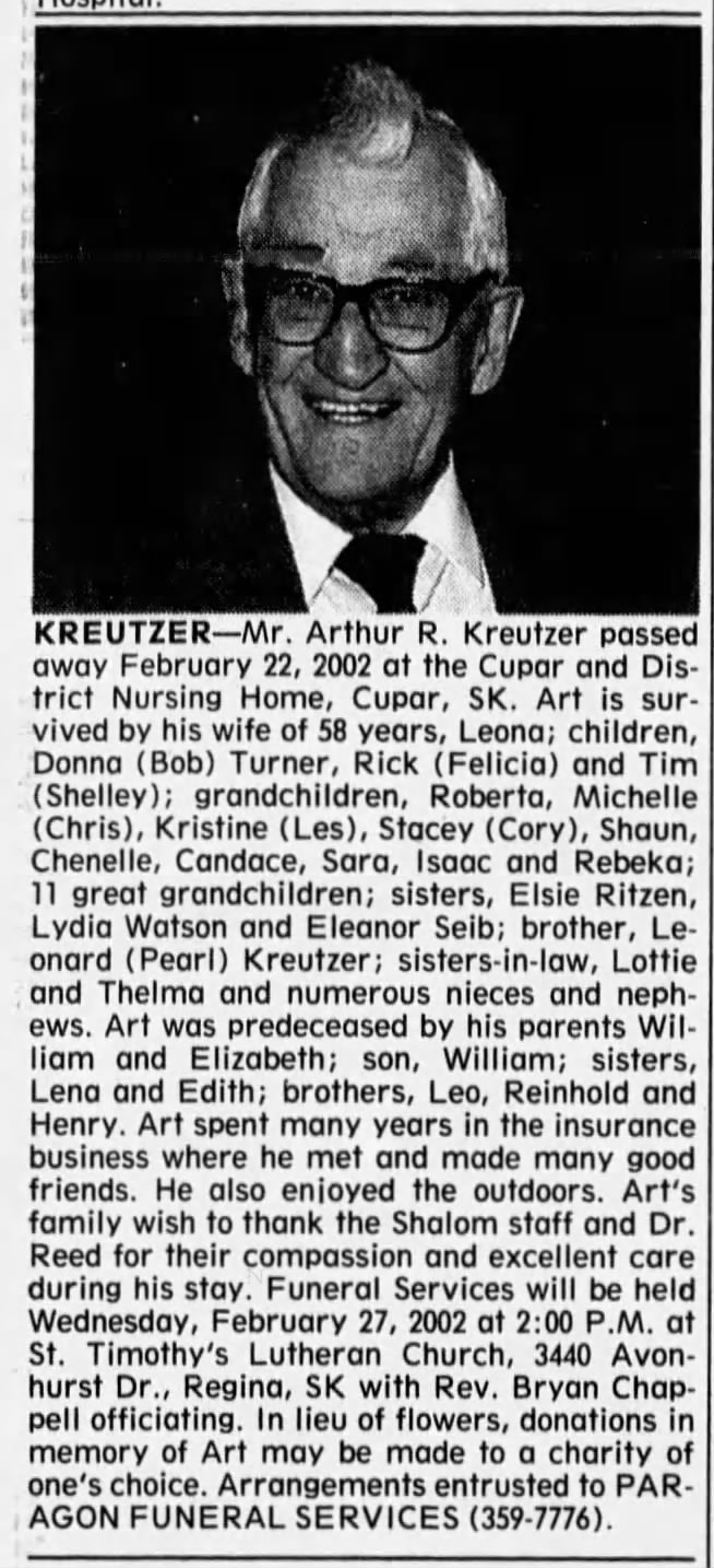 Obituary: Arthur R. Kreutzer