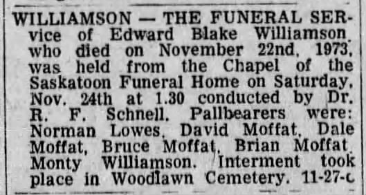 Obituary: Edward Blake Williamson