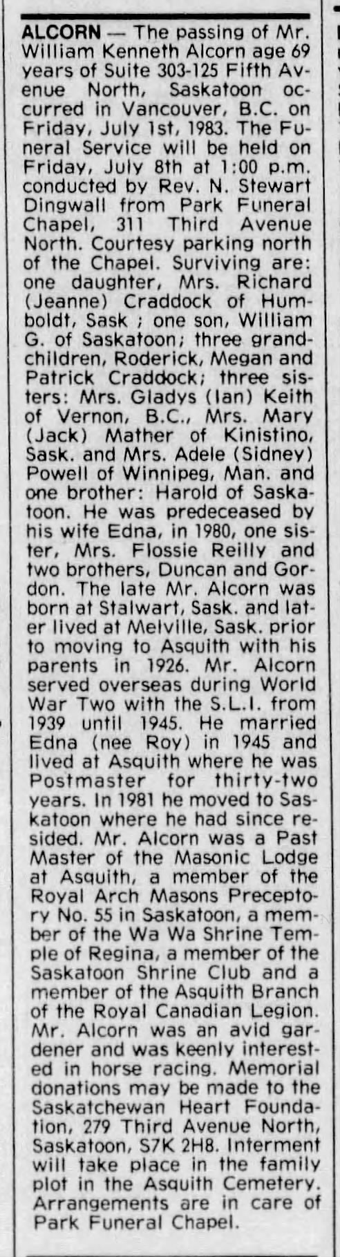Obituary: William Kenneth Alcorn