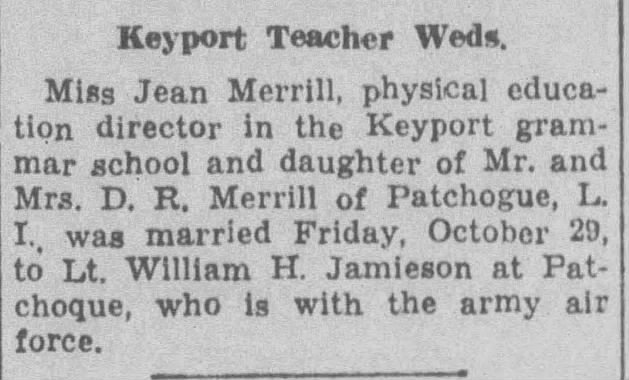 Keyport Teacher Weds