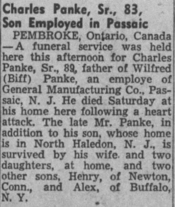 Obituary: Charles Panke, Sr.