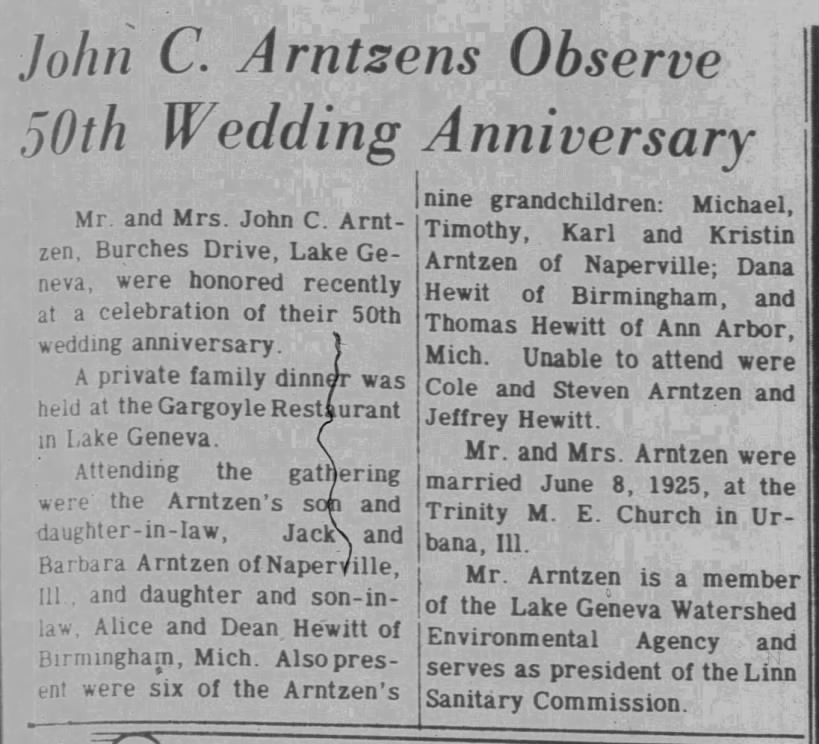 50th Anniversary: John C. Arntzen's