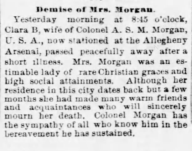 Obit-Morgan,Clara-15 Jul 1886