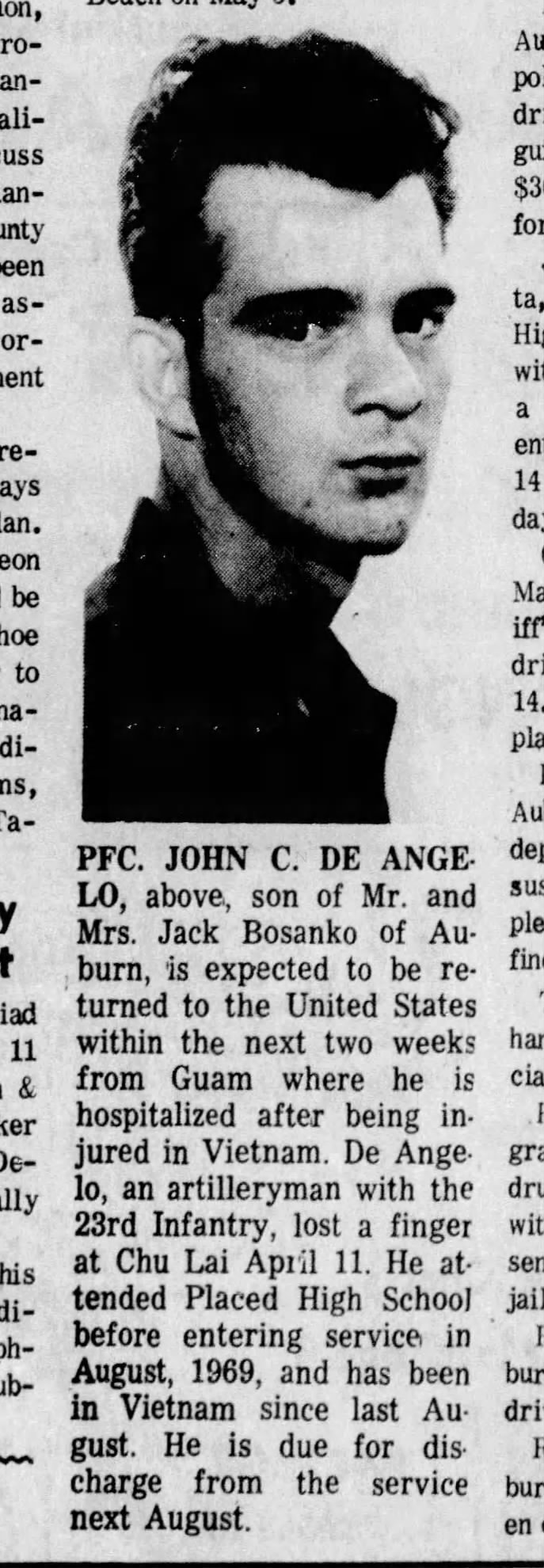 John C Deangelo Jack Bosanko May 6 1971