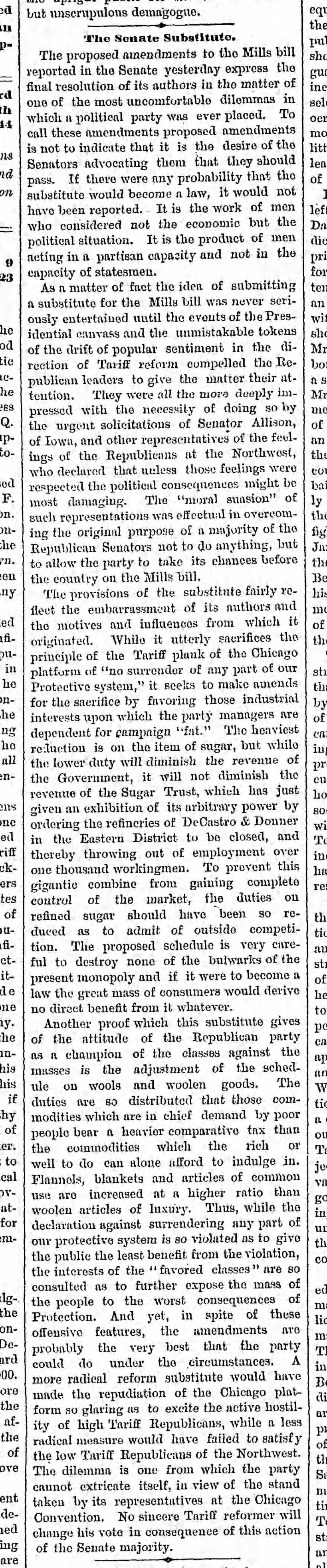 The Senate Substitute, Brooklyn Daily Eagle, Oct. 4, 1888, at 4 (second copy)
