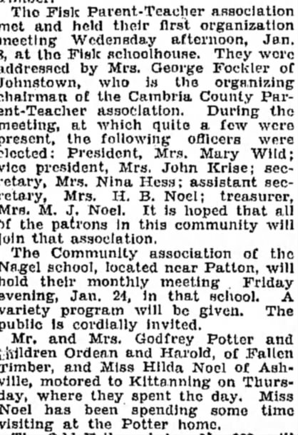 Mrs John Krise, 14 Jan 1930, Altoona Mirror