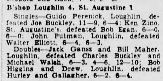 Ken Zino, Tennis, St Augustine's (13 May 1941)