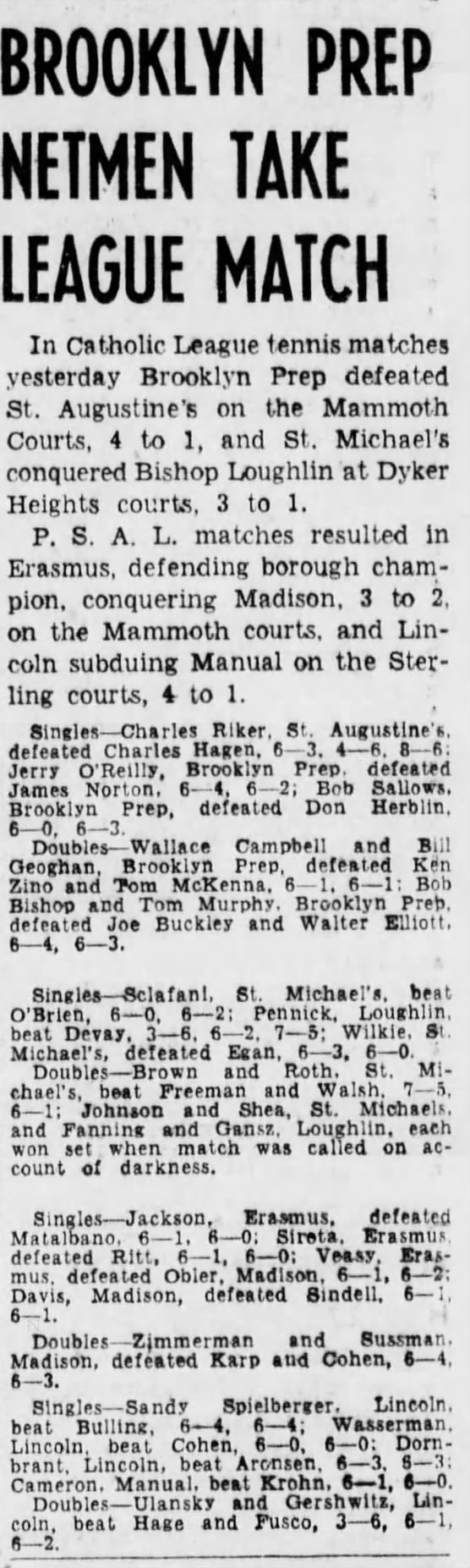 Ken Zino, Tennis, St Augustine's (2 May 1940)