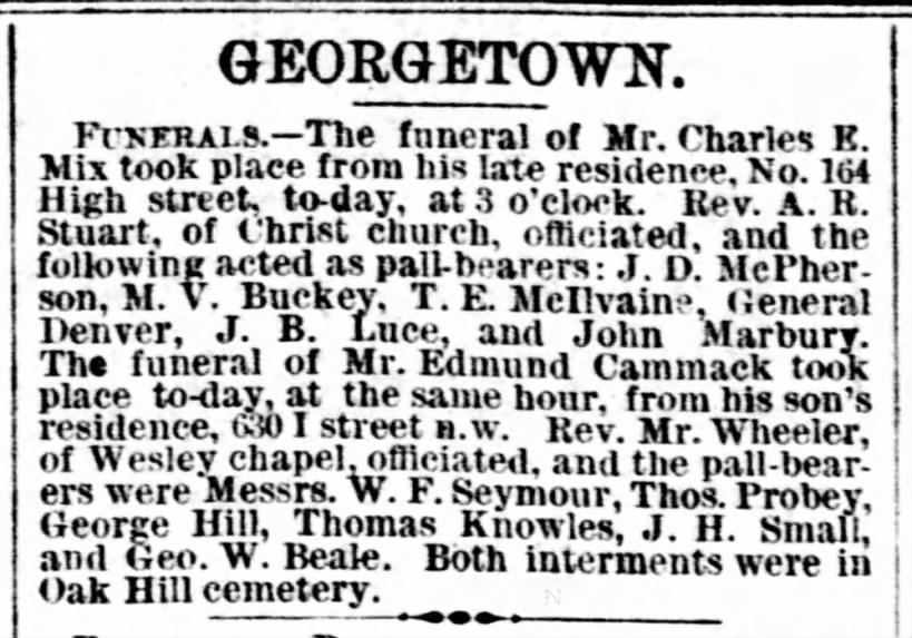 Funerals; 17 Jan 1878; Evening Star; 4
