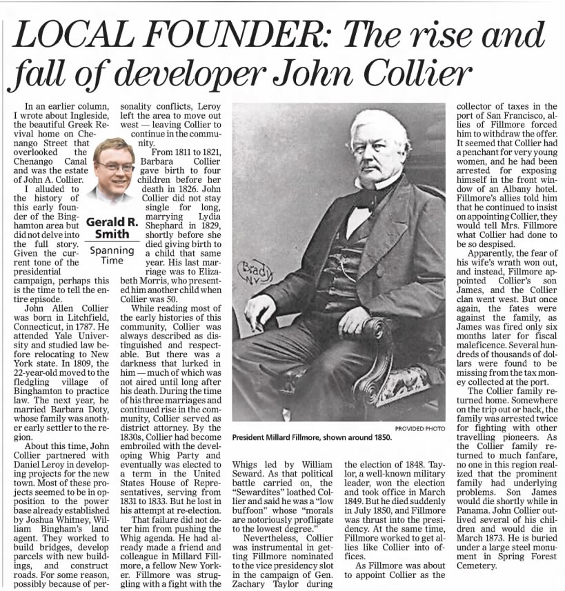 Local Founder: The rise and fall of developer John Collier; 22 Oct 2016; Press & Sun: A2