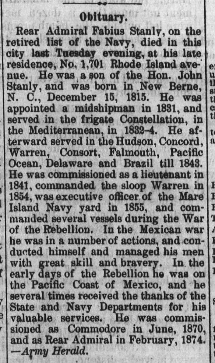 Obituary; 15 Dec 1882; The Daily Journal; 1