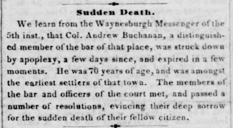 Sudden Death; 9 Dec 1848; The Morning Post; 2
