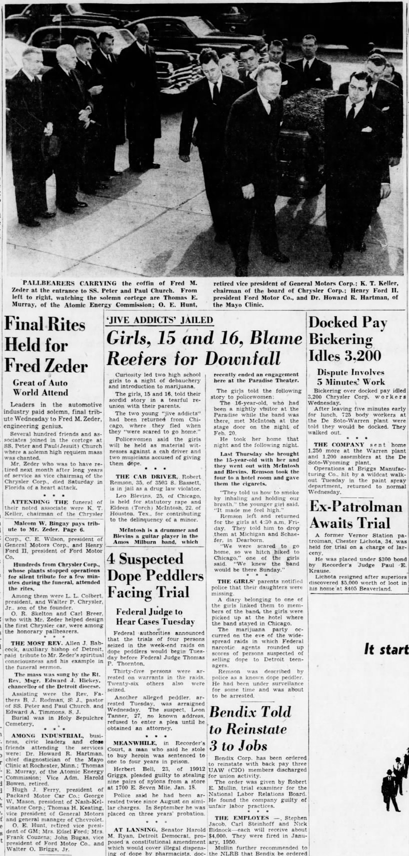 Final Rites Held for Fred Zeder; 1 Mar 1951; Detroit Free Press; 23