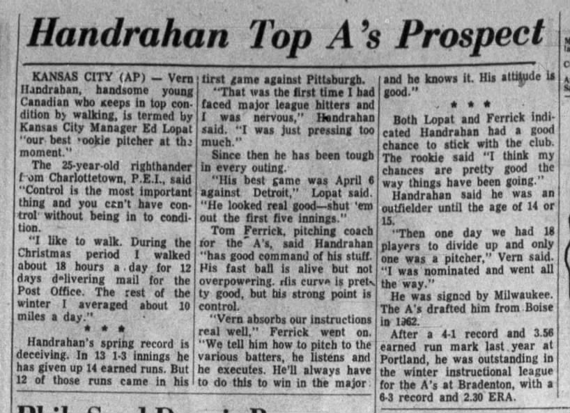 Handrahan, Vern Springfield (Missouri) Leader and Press 14 Apr 1964 Tue Page 12