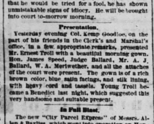 The Courier-Journal (Louisville, KY)  30 Dec 1868, Wed
