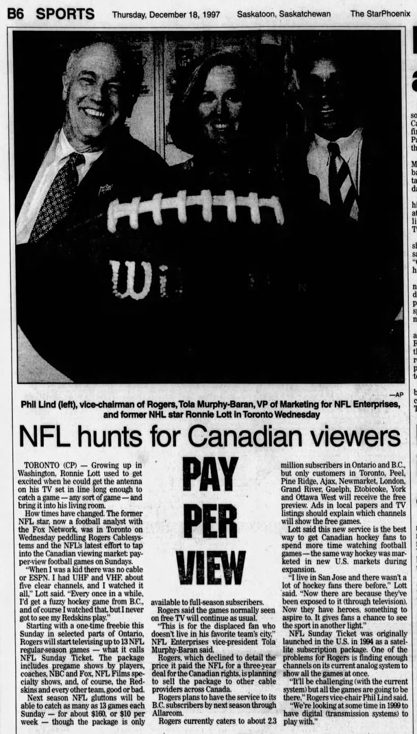 NFL hunts for Canadian viewers